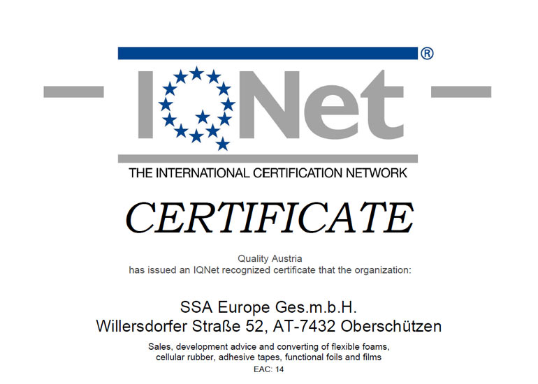 Certificate IQnet english