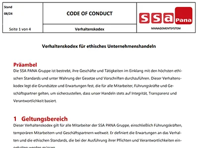 Code of Conduct SSA PANA Group
